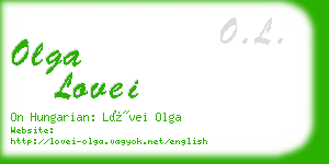 olga lovei business card